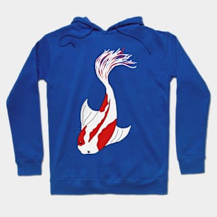 red and white koi fish Hoodie